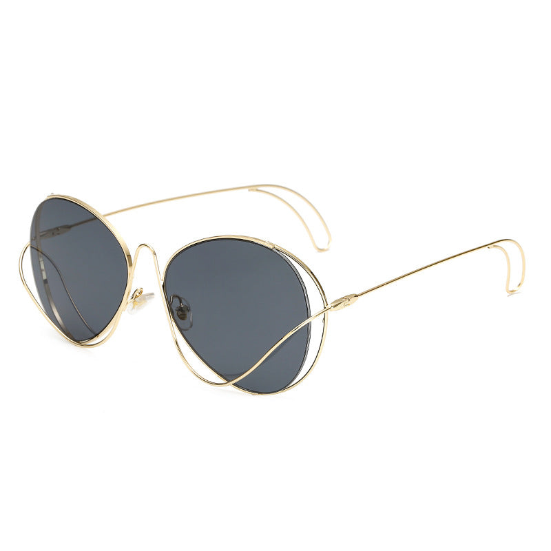 Ladies' fashion half-frame glasses with intricate, minimalist design Bowlift