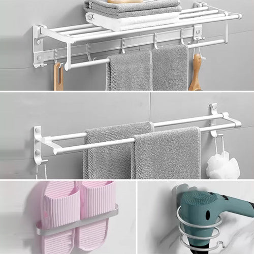 BowLift | Modern Bathroom Accessories Hardware Set White Metal Bathroom Accessories Kit