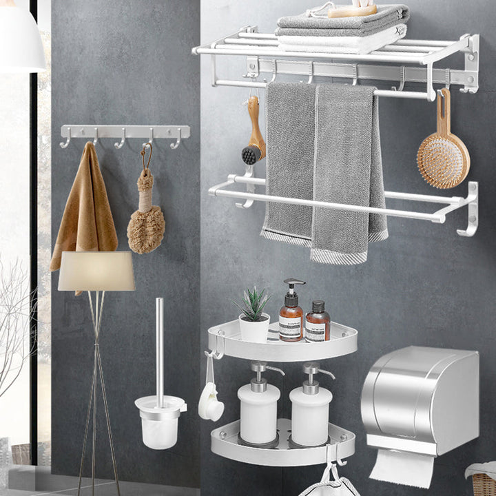 BowLift | Modern Bathroom Accessories Hardware Set White Metal Bathroom Accessories Kit