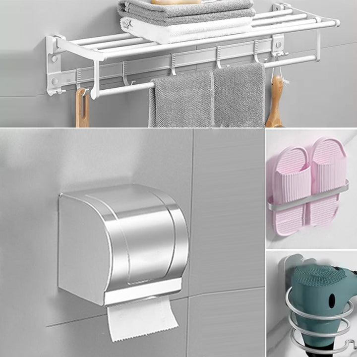 BowLift | Modern Bathroom Accessories Hardware Set White Metal Bathroom Accessories Kit