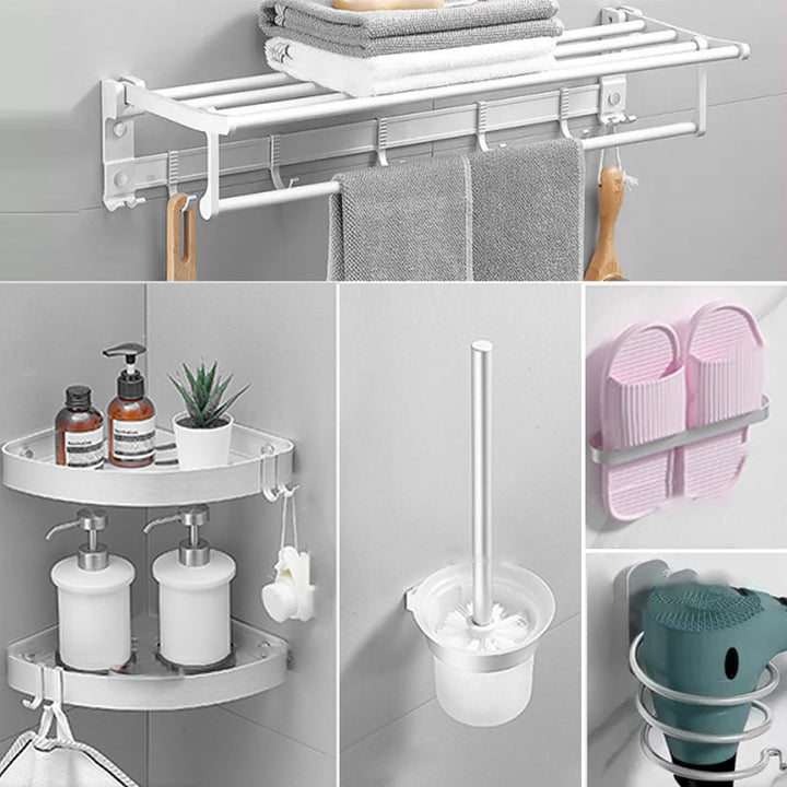 BowLift | Modern Bathroom Accessories Hardware Set White Metal Bathroom Accessories Kit
