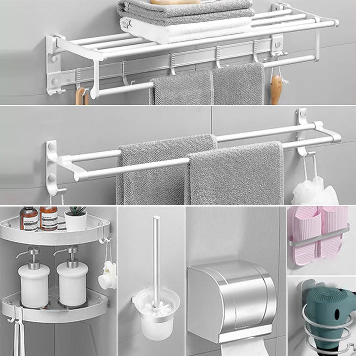 BowLift | Modern Bathroom Accessories Hardware Set White Metal Bathroom Accessories Kit