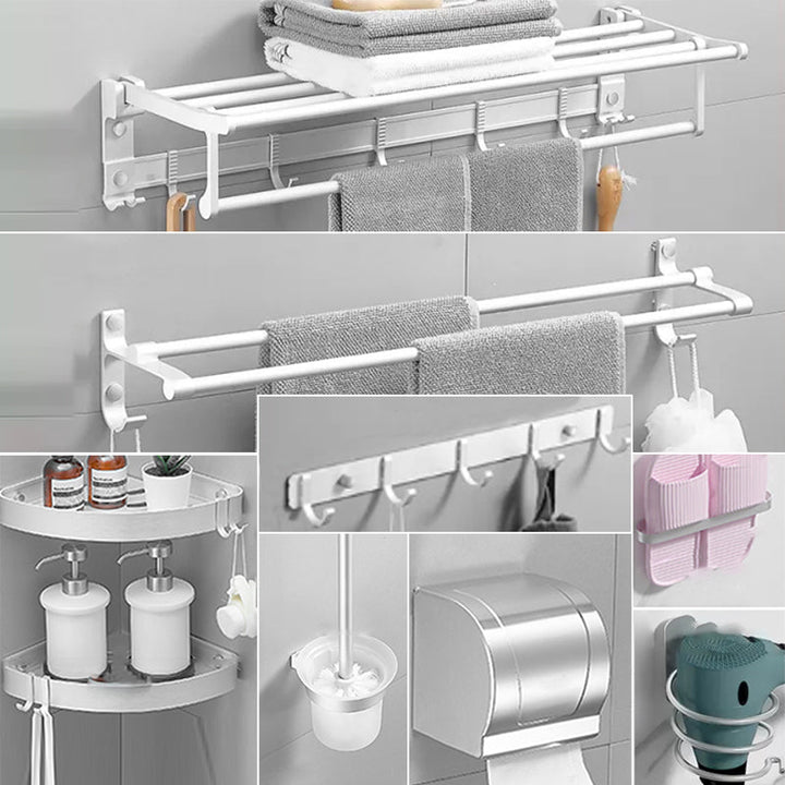 BowLift | Modern Bathroom Accessories Hardware Set White Metal Bathroom Accessories Kit