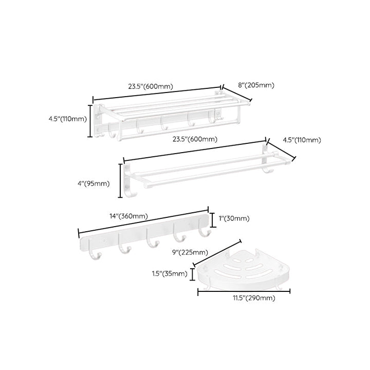 BowLift | Modern Bathroom Accessories Hardware Set White Metal Bathroom Accessories Kit