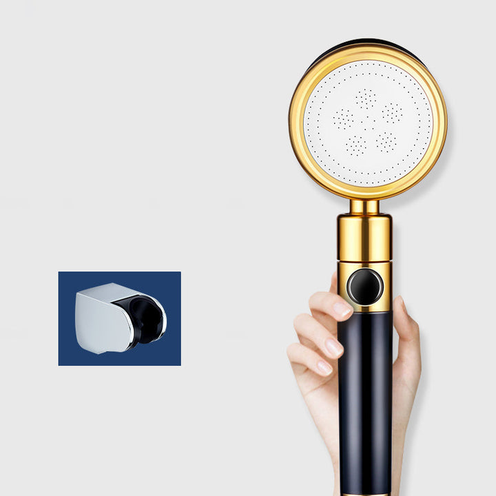 BowLift | Modern Metal Hand Shower in Black Water efficient round Shower Head