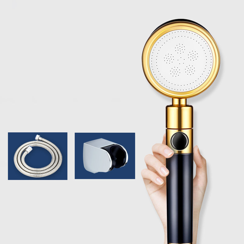 BowLift | Modern Metal Hand Shower in Black Water efficient round Shower Head