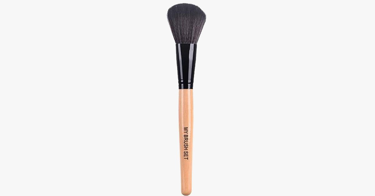 BowLift | Powder Makeup Brush - Made from synthetic fibers - Full & round shape - For loose and pressed powder products - Perfect for foundations, blush & bronzer