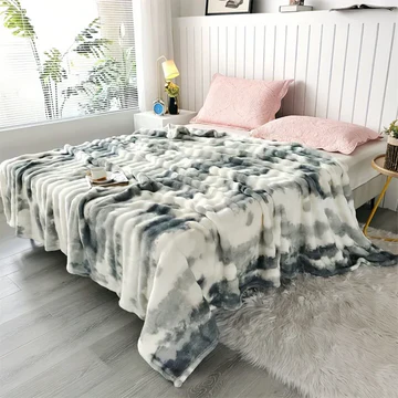 BowLift | Tie-Dye Ultra Soft Faux Rabbit Fur Throw Blanket