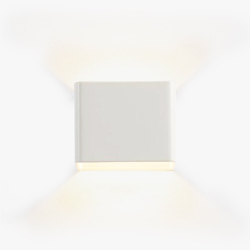 LumiBox - Square LED Wall Lamp | Modern Design in Bowliftack, White and Green for Bedroom and Living Room | Bowlift