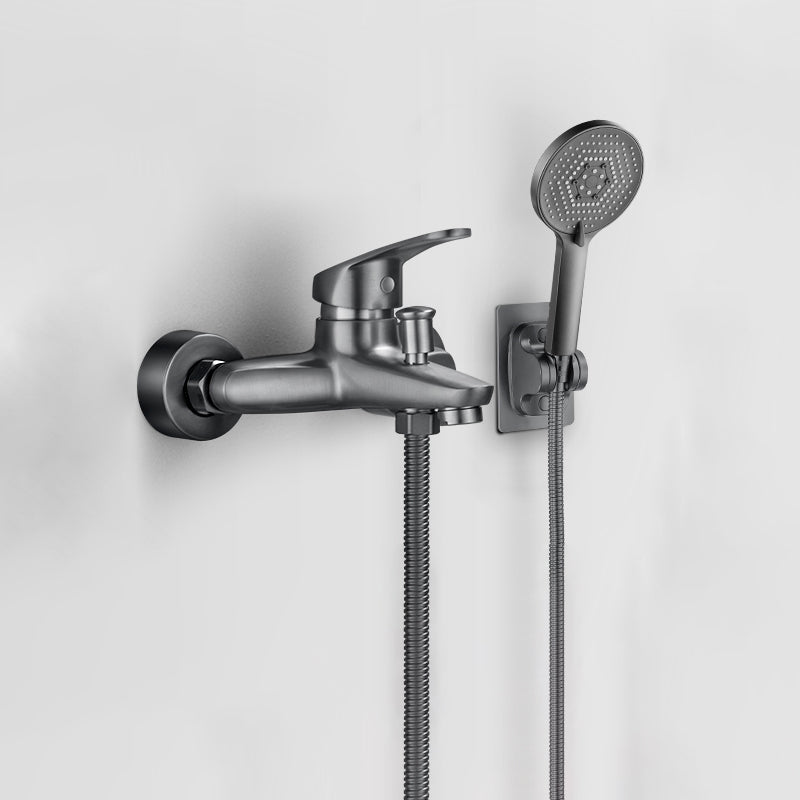 BowLift | Solid Bathtub Faucet Handheld Shower Hose Lever Handle Wall-Mounted 2 Holes Bathtub Fill Valve