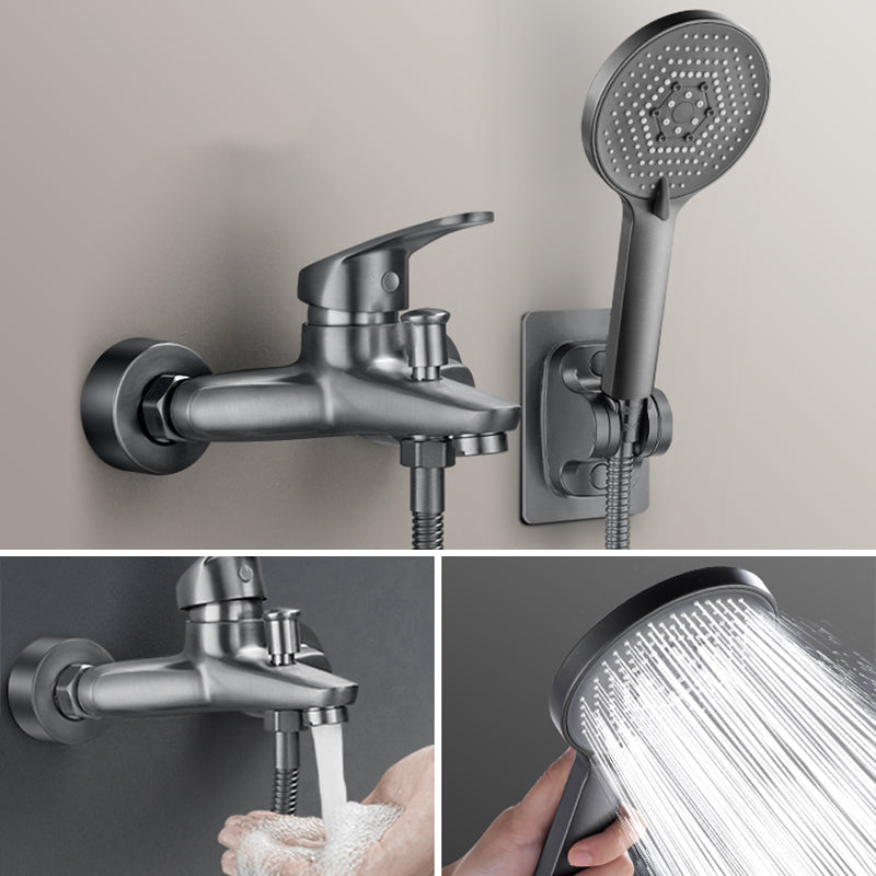 BowLift | Solid Bathtub Faucet Handheld Shower Hose Lever Handle Wall-Mounted 2 Holes Bathtub Fill Valve