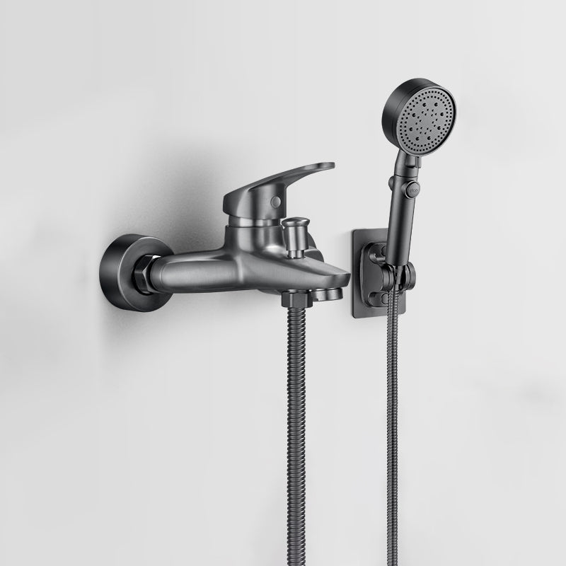 BowLift | Solid Bathtub Faucet Handheld Shower Hose Lever Handle Wall-Mounted 2 Holes Bathtub Fill Valve
