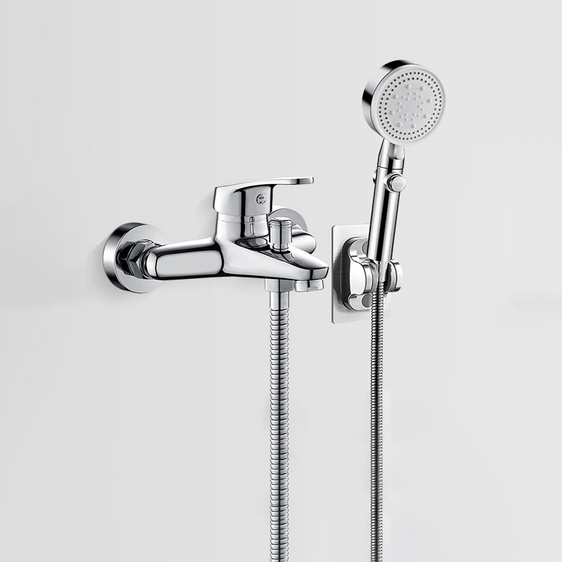 BowLift | Solid Bathtub Faucet Handheld Shower Hose Lever Handle Wall-Mounted 2 Holes Bathtub Fill Valve