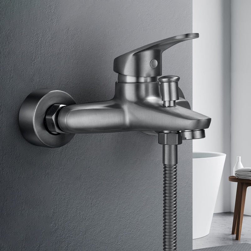 BowLift | Solid Bathtub Faucet Handheld Shower Hose Lever Handle Wall-Mounted 2 Holes Bathtub Fill Valve