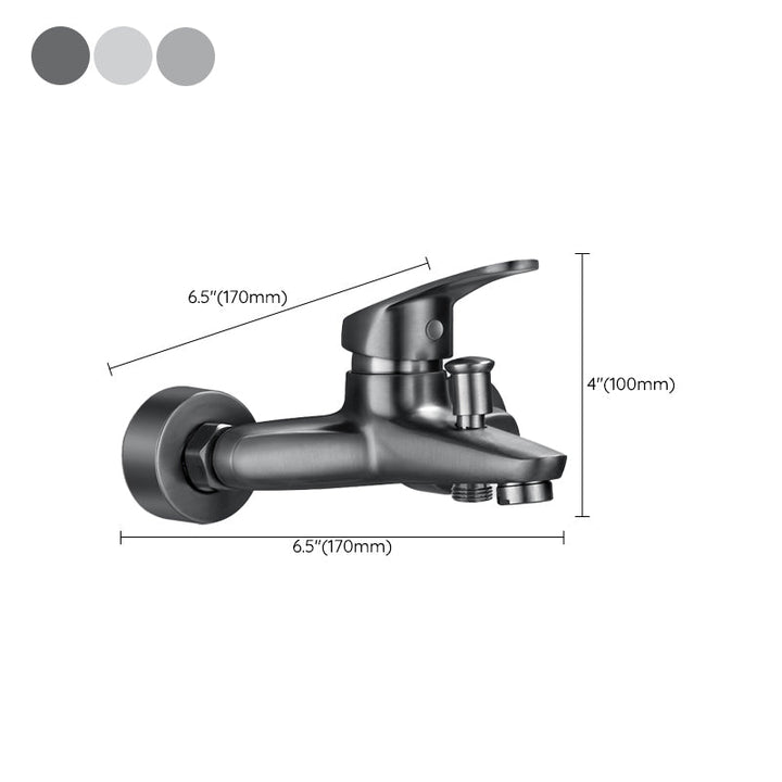 BowLift | Solid Bathtub Faucet Handheld Shower Hose Lever Handle Wall-Mounted 2 Holes Bathtub Fill Valve