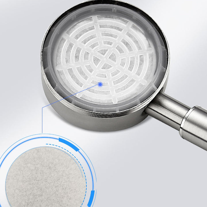 BowLift | Round Handheld Shower Water Saving Showerhead Made of Stainless Steel