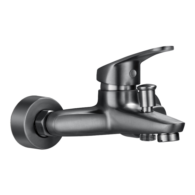 BowLift | Bathtub filler wall mount hand shower single lever handle 2 holes low arc bathtub faucet with hose
