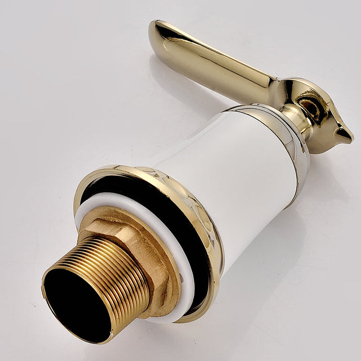 BowLift | Glam Bathtub Faucet Trim Deck Mounted Lever Handle Swivel Spout Bathtub Faucet