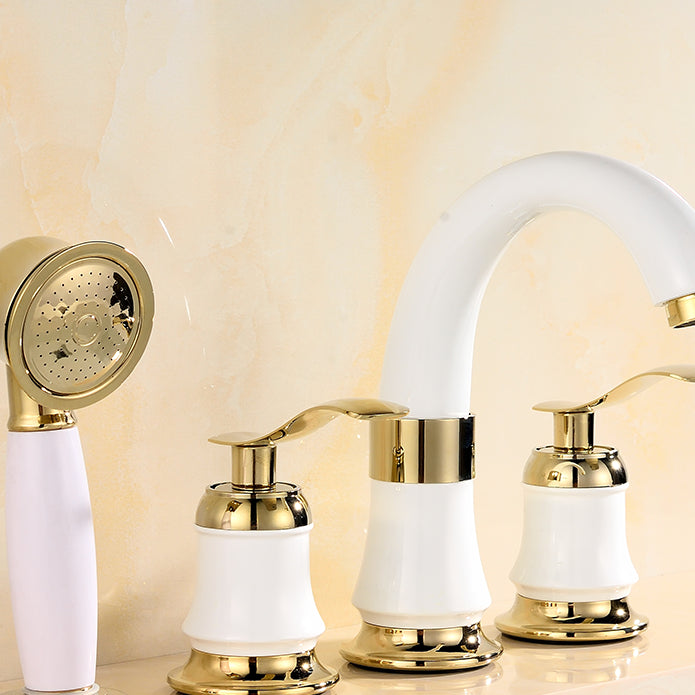 BowLift | Tradition Bathtub Filler Trim Deck-Mounted Swing Spout Bathtub Filler