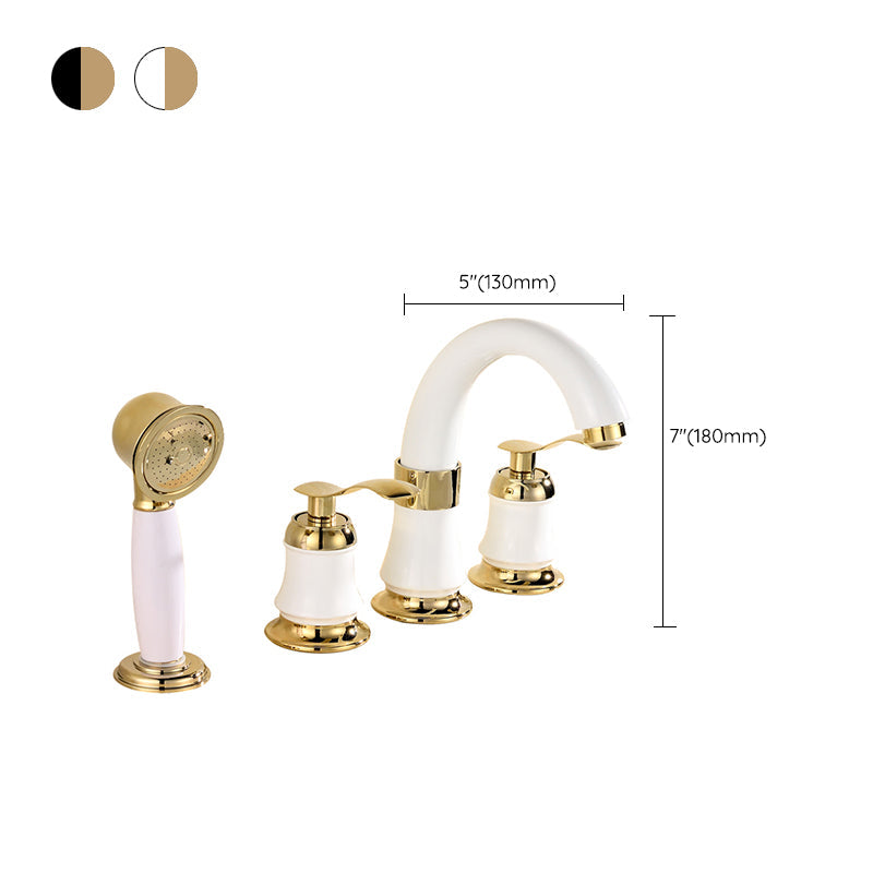 BowLift | Tradition Bathtub Filler Trim Deck-Mounted Swing Spout Bathtub Filler