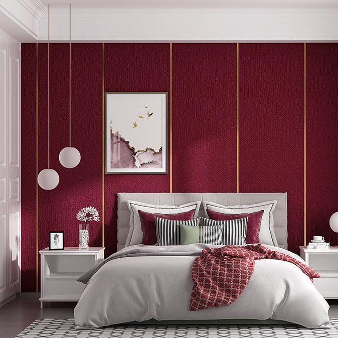 BowLift | Contemporary Style Wall Panel Linen Living Space Peel and Stick Wall Covering