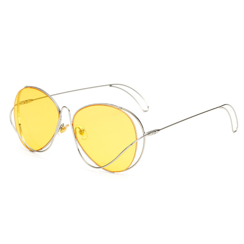 Ladies' fashion half-frame glasses with intricate, minimalist design Bowlift