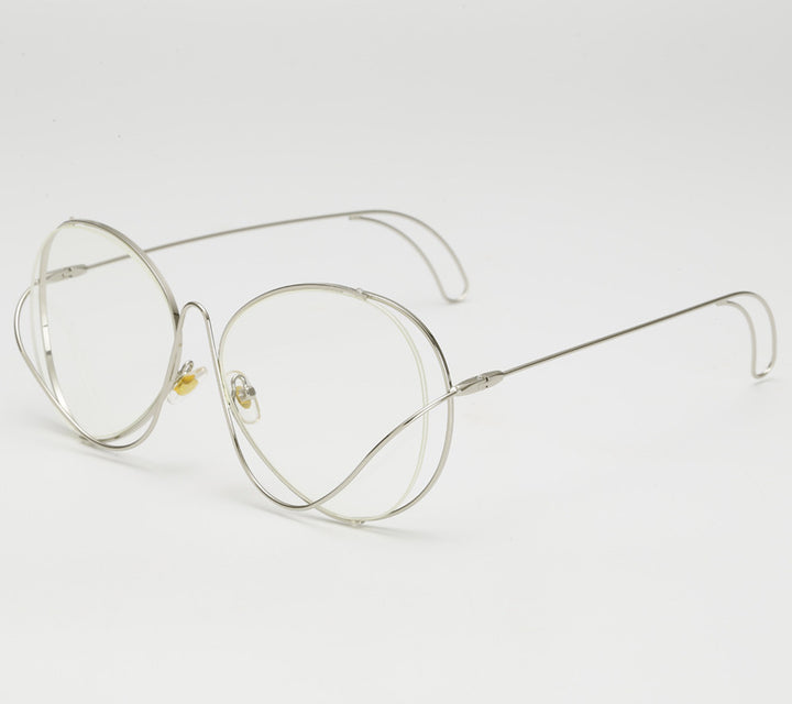 Ladies' fashion half-frame glasses with intricate, minimalist design Bowlift