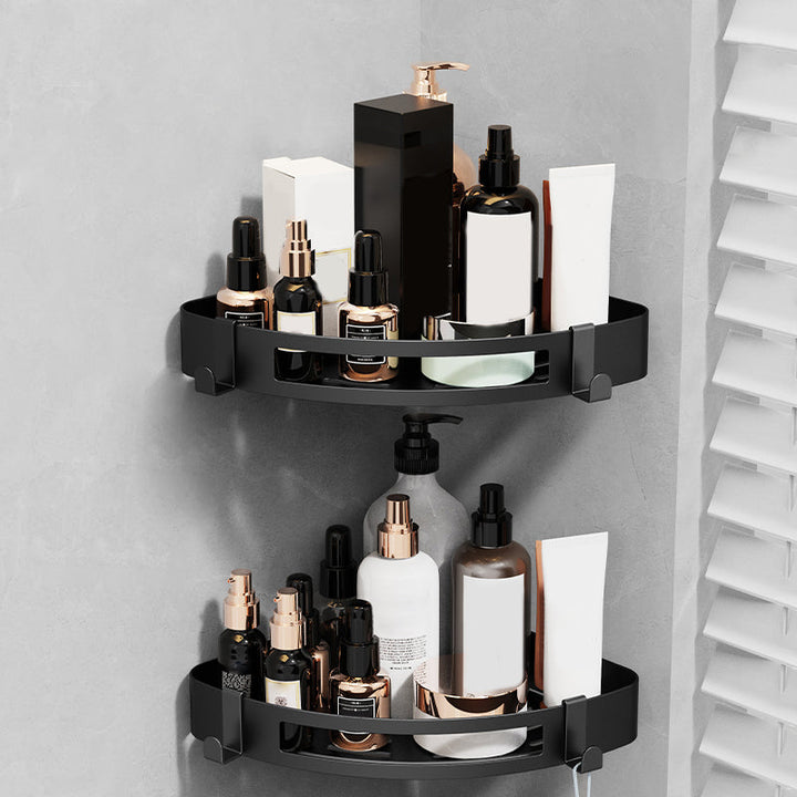 BowLift | Minimalist black bathroom accessory set paper holder towel bar bath hardware set
