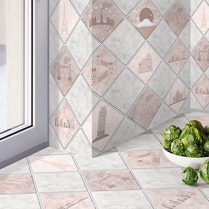 BowLift | Modern Peel-and-Stick Backsplash Tile PVC Rectangular Wallpaper for Fireplace Surround