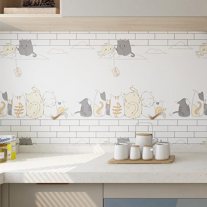 BowLift | Modern Peel and Stick Back Wall Tile PVC Rectangular Wallpaper