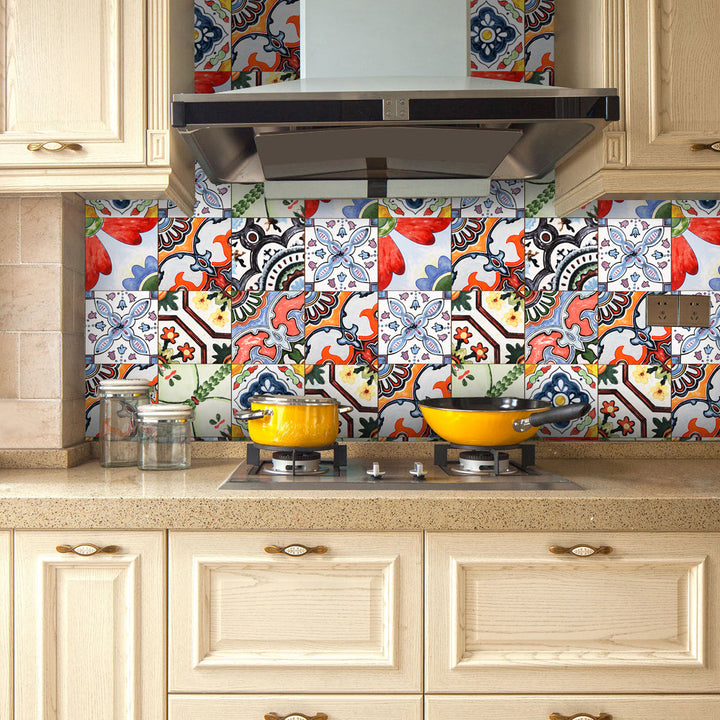 BowLift | Traditional Peel and Stick Back Wall PVC Mosaic Tiles Wallpaper for Kitchen Backsplash