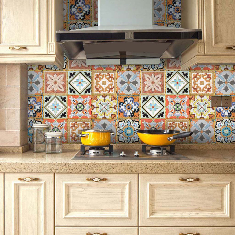 BowLift | Traditional Peel and Stick Back Wall PVC Mosaic Tiles Wallpaper for Kitchen Backsplash