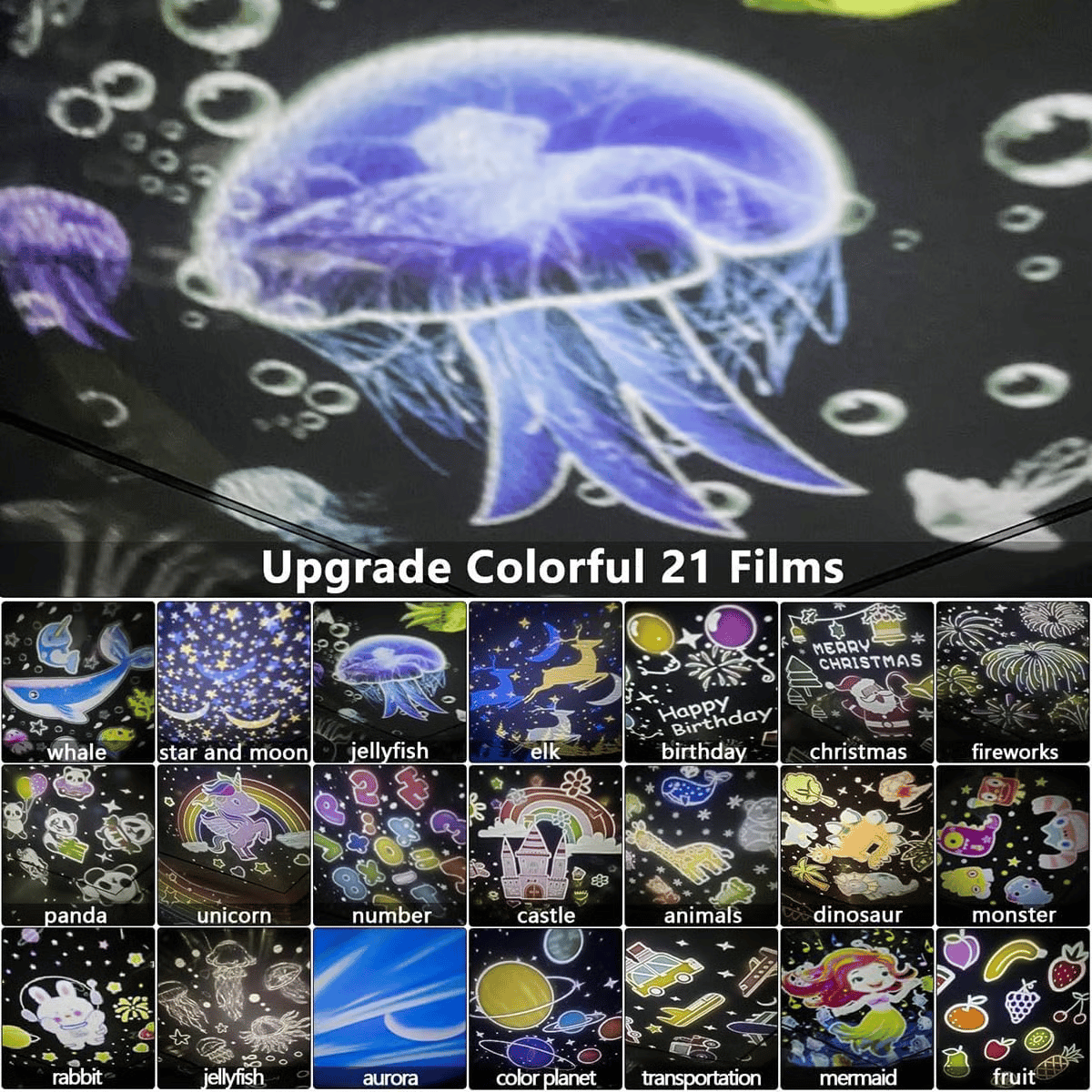 BowLift | Projector Night Light for Kids 15 Sets of FilmsType-C Charging