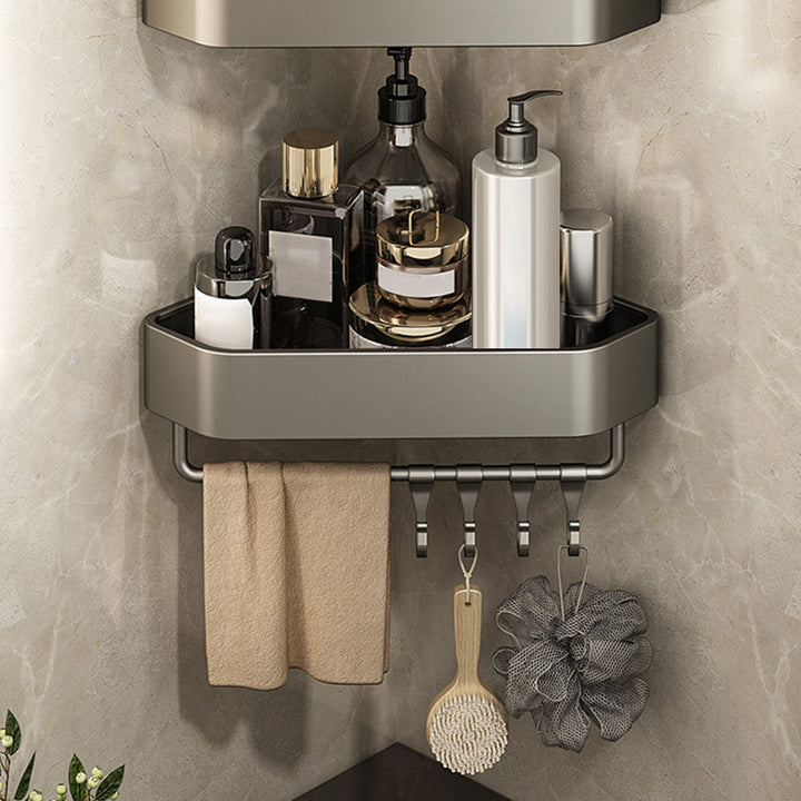 BowLift | Adhesive holder metal bathroom accessories single piece or in set with bathroom shelf