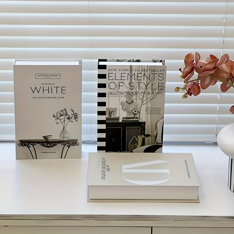 ChicDecor - Set of 3 Elegant Books for Interior Style Bowlift