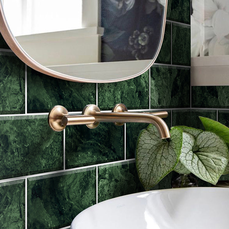 BowLift | Mosaic tiles peel and attach tiles PVC backsplash peel and attach wall tiles in green