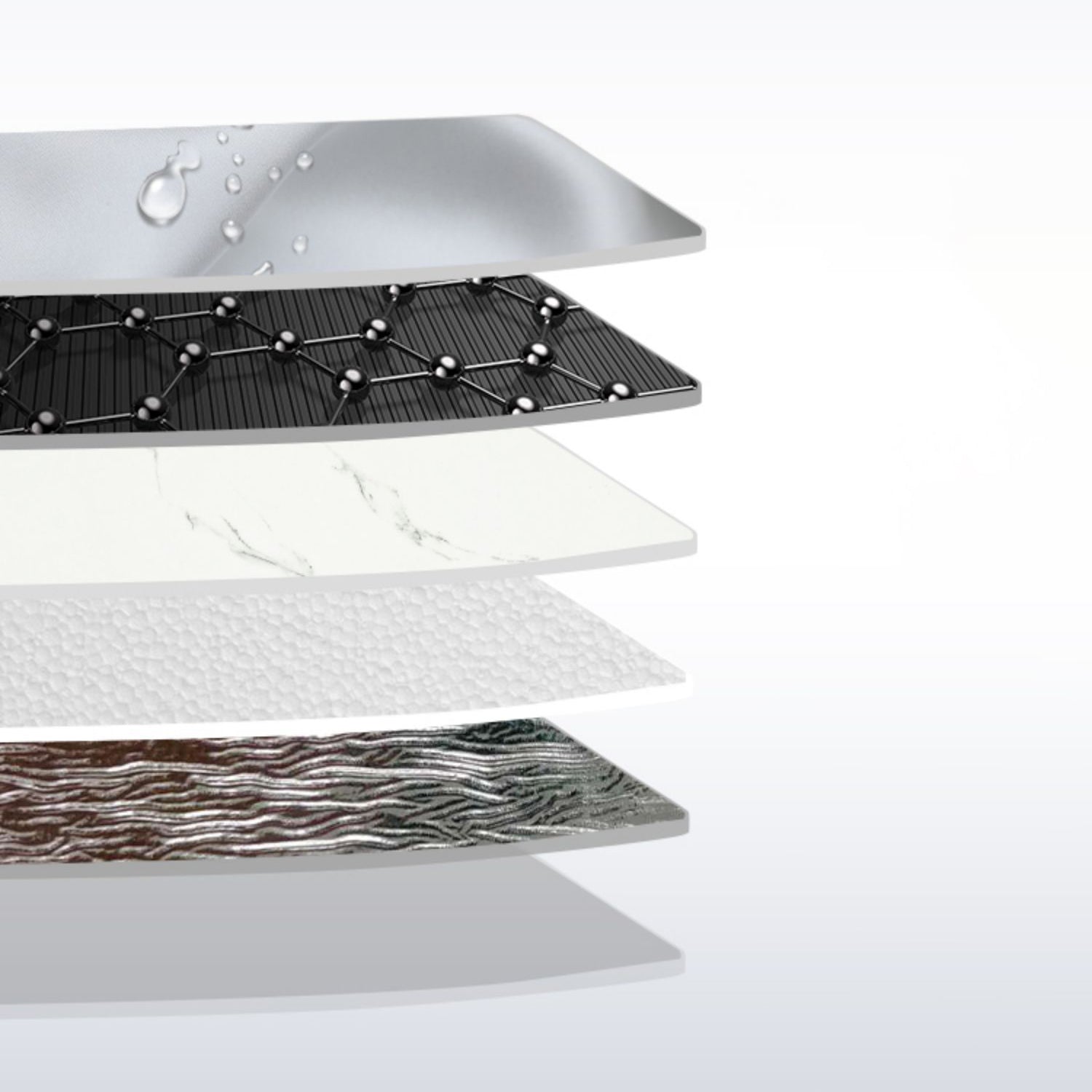 BowLift | Marbling waterproof PVC tin backing for peeling and attaching interior panels