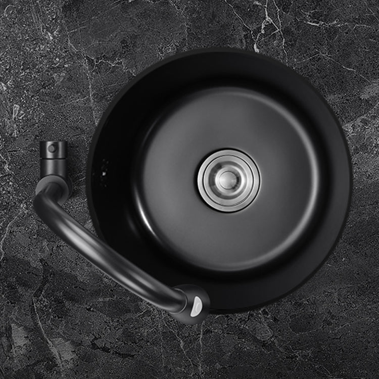 BowLift | Single Bowl Kitchen Sink Round Stainless Steel Sink with Drain Strainer Kits