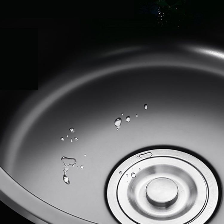 BowLift | Single Bowl Kitchen Sink Round Stainless Steel Sink with Drain Strainer Kits