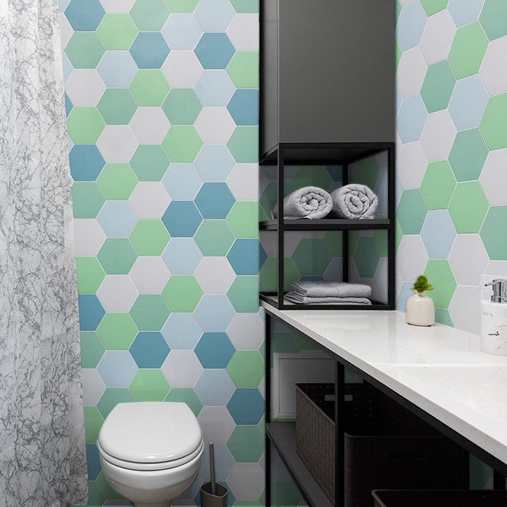 BowLift | Peel and Stick Tiles Hexagonal Peel and Stick Back Wall 20 Pack for the Bathroom