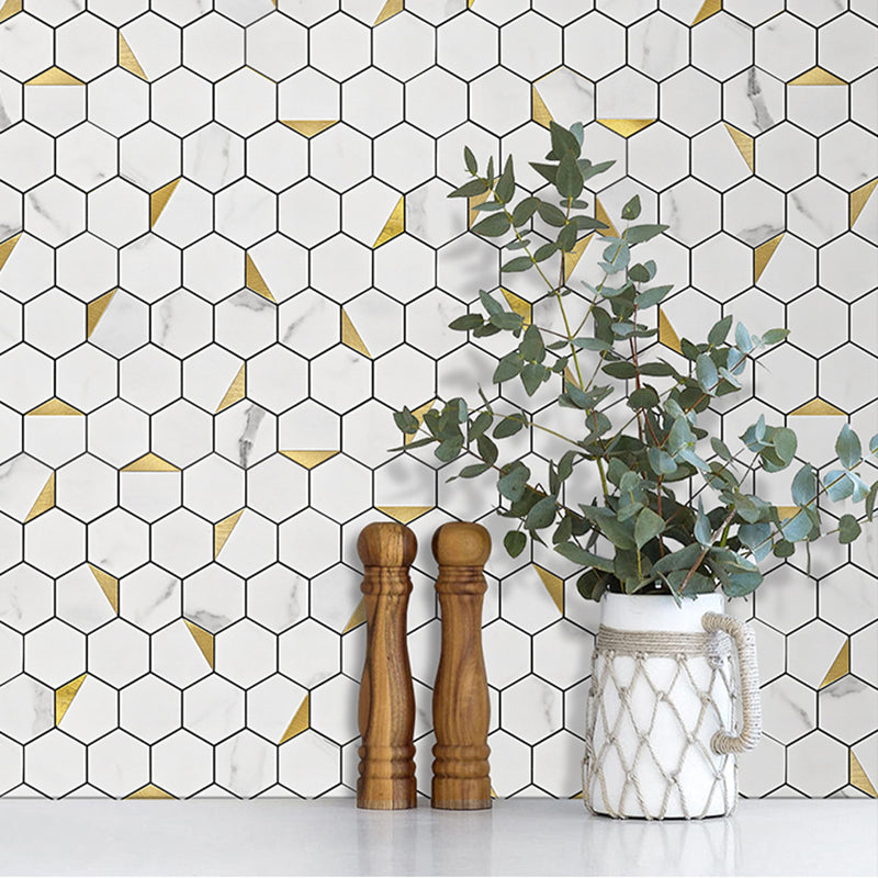 BowLift | Hexagonal Modern Peel and Stick Tiles Mosaic Tiles Peel and Stick Backdrops