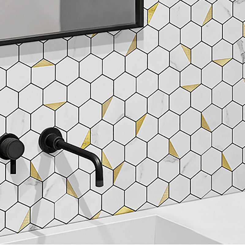 BowLift | Hexagonal Modern Peel and Stick Tiles Mosaic Tiles Peel and Stick Backdrops