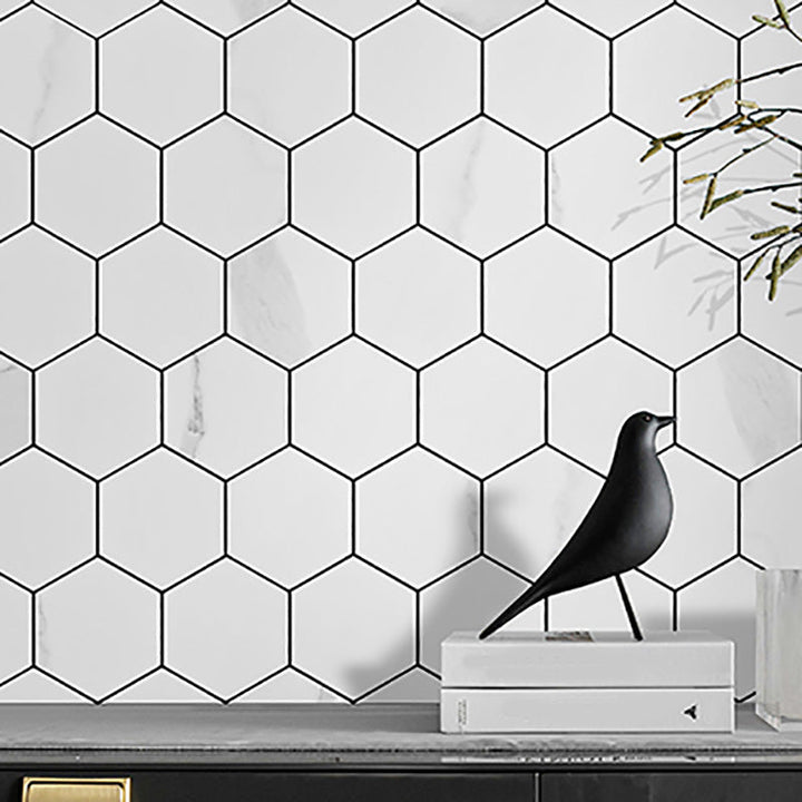 BowLift | Hexagonal Modern Peel and Stick Tiles Mosaic Tiles Peel and Stick Backdrops