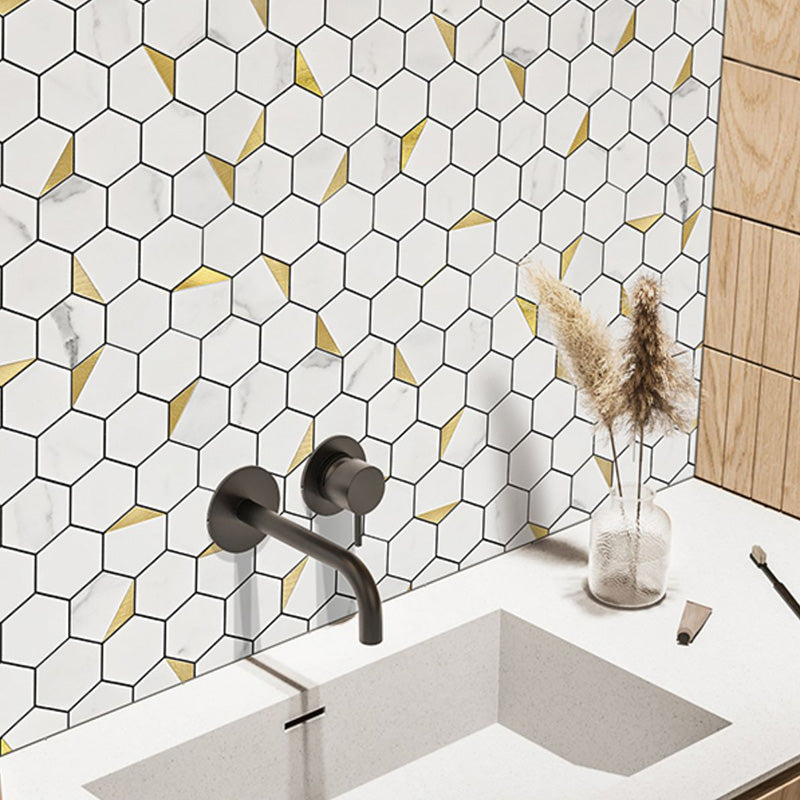 BowLift | Hexagonal Modern Peel and Stick Tiles Mosaic Tiles Peel and Stick Backsplashes