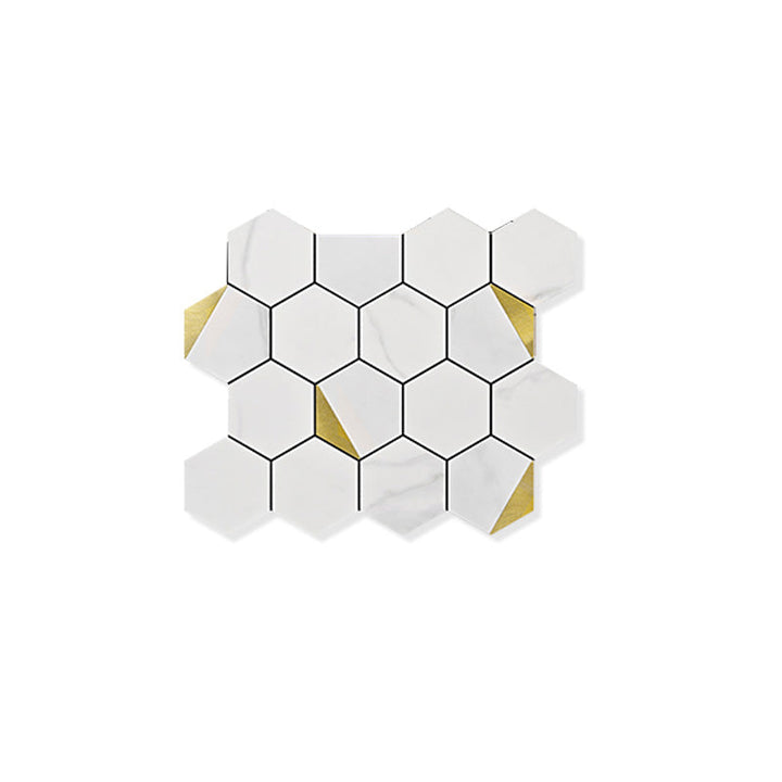 BowLift | Hexagonal Modern Peel and Stick Tiles Mosaic Tiles Peel and Stick Backdrops