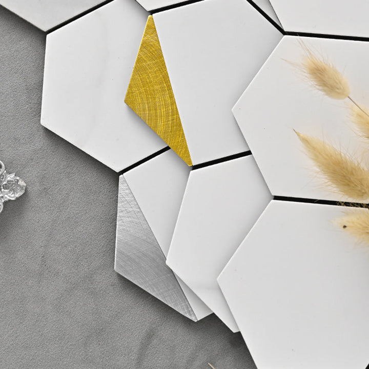BowLift | Hexagonal Modern Peel and Stick Tiles Mosaic Tiles Peel and Stick Backsplashes