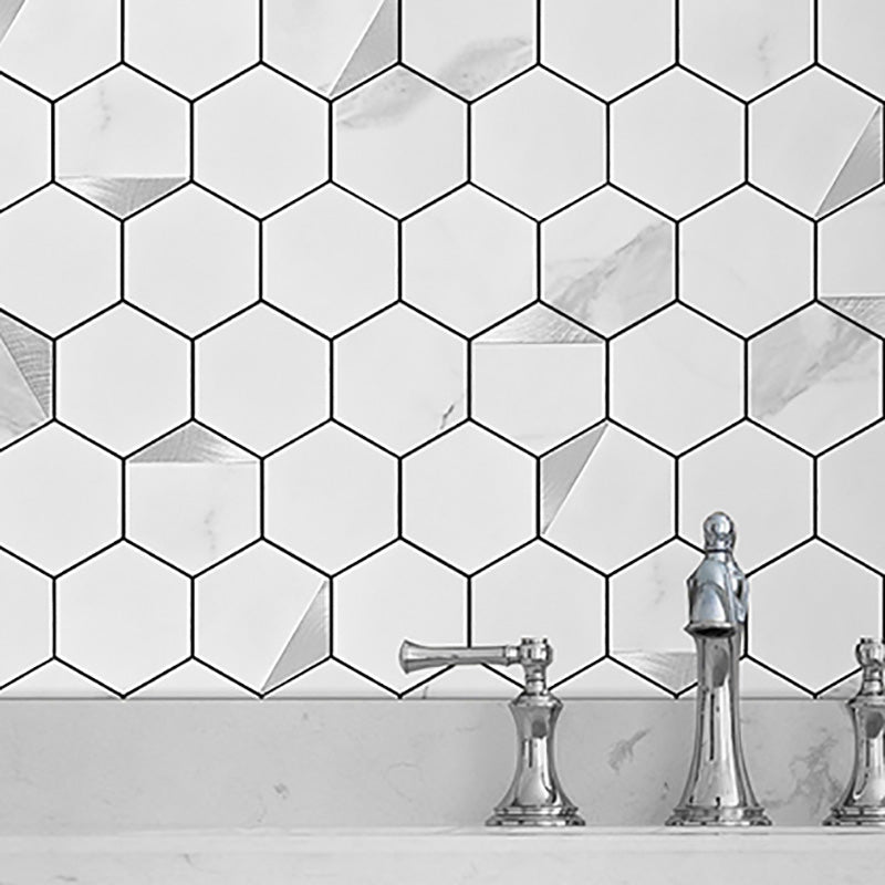 BowLift | Hexagonal Modern Peel and Stick Tiles Mosaic Tiles Peel and Stick Backsplashes