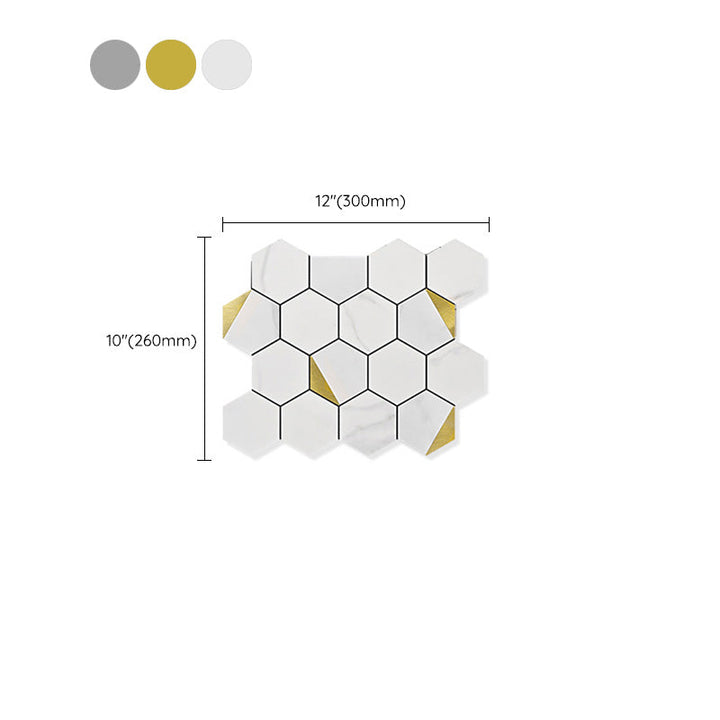BowLift | Hexagonal Modern Peel and Stick Tiles Mosaic Tiles Peel and Stick Backdrops