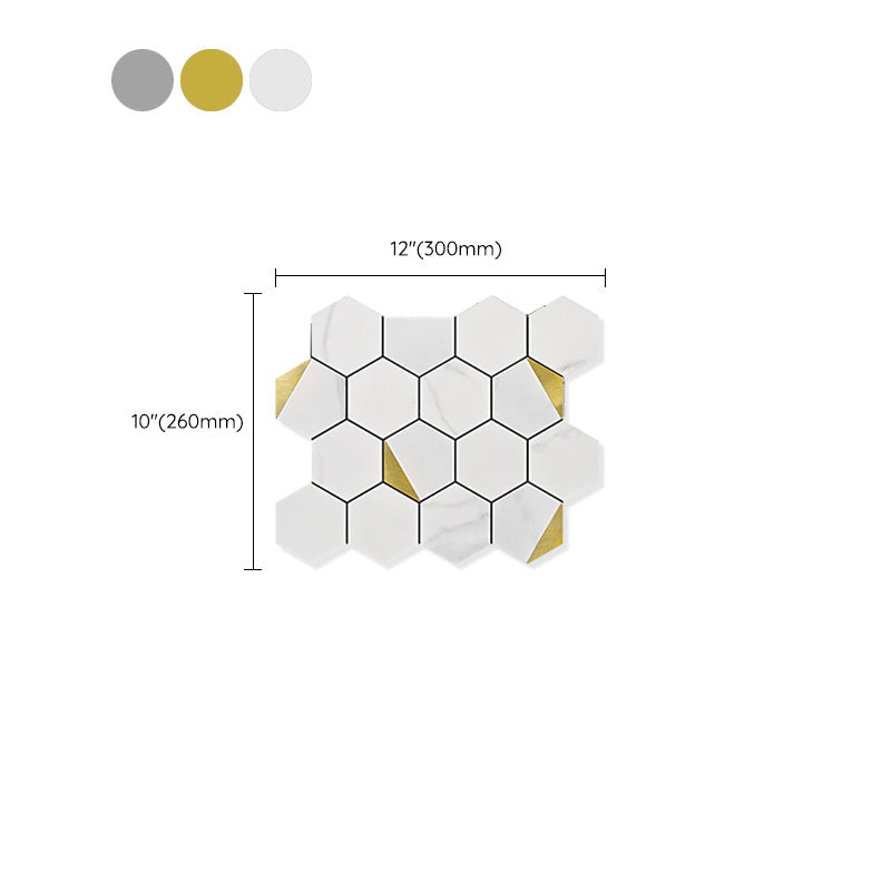 BowLift | Hexagonal Modern Peel and Stick Tiles Mosaic Tiles Peel and Stick Backdrops