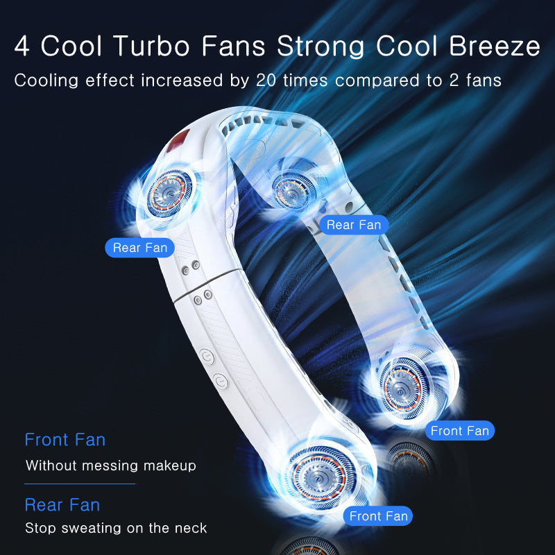 Portable Foldable Hanging Neck Fan | Bowlift